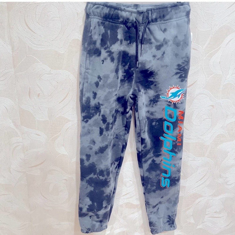 0352 NEW KIDS OFFICIAL NFL Miami Dolphins Tie Dye Sweatpants Joggers - Picture 2 of 10